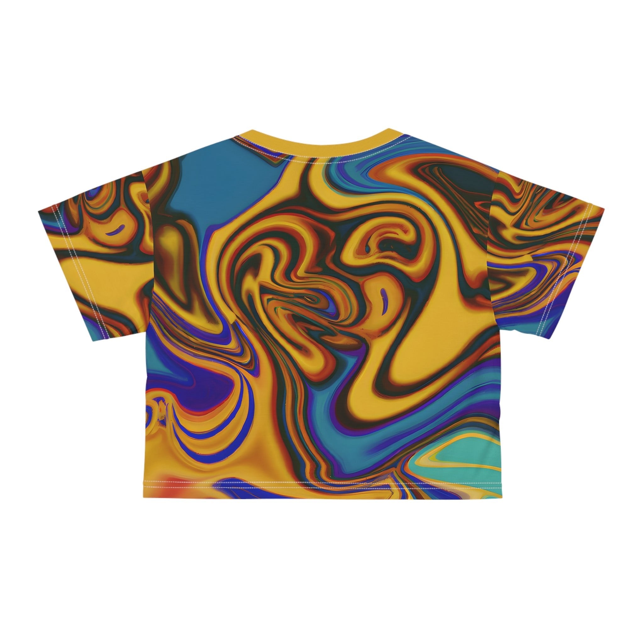 Crop Top Tees - Transcendent Gold Crop Top Tee - Acid Daddy