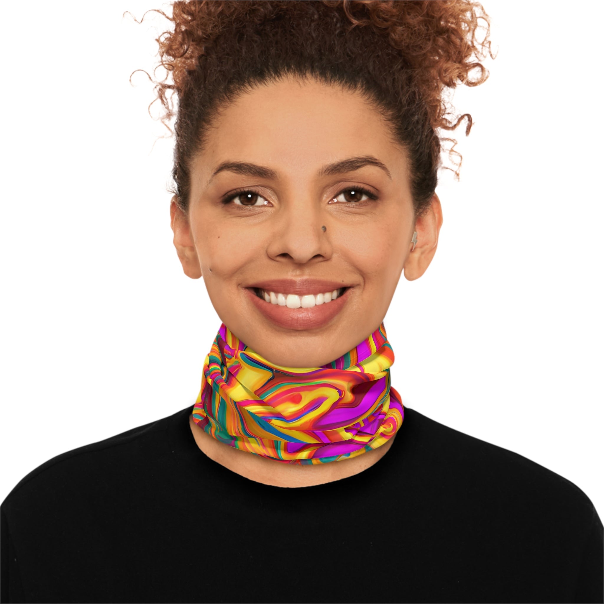 Gaiters - Daisy Carnival Art Lightweight Neck Gaiter - Acid Daddy