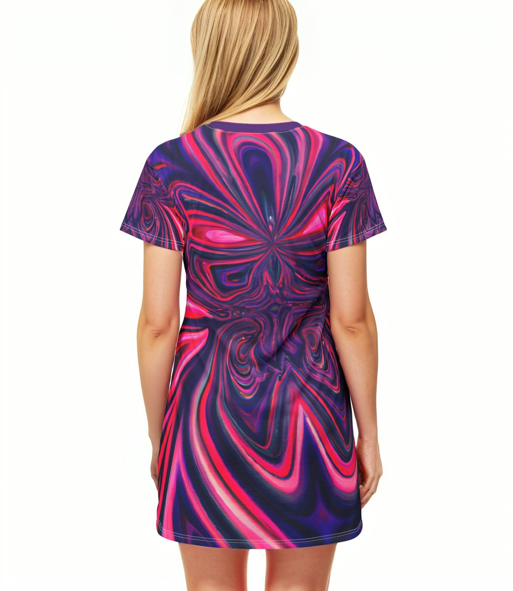 Festival Dresses - Pink Alien T - Shirt Dress - Acid Daddy