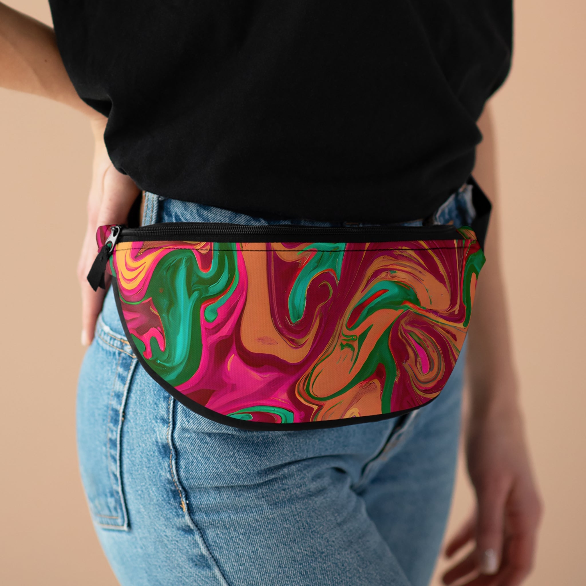 Fanny Packs - Electric Red Forest Festival Fanny Pack Festival (Medium) - Acid Daddy