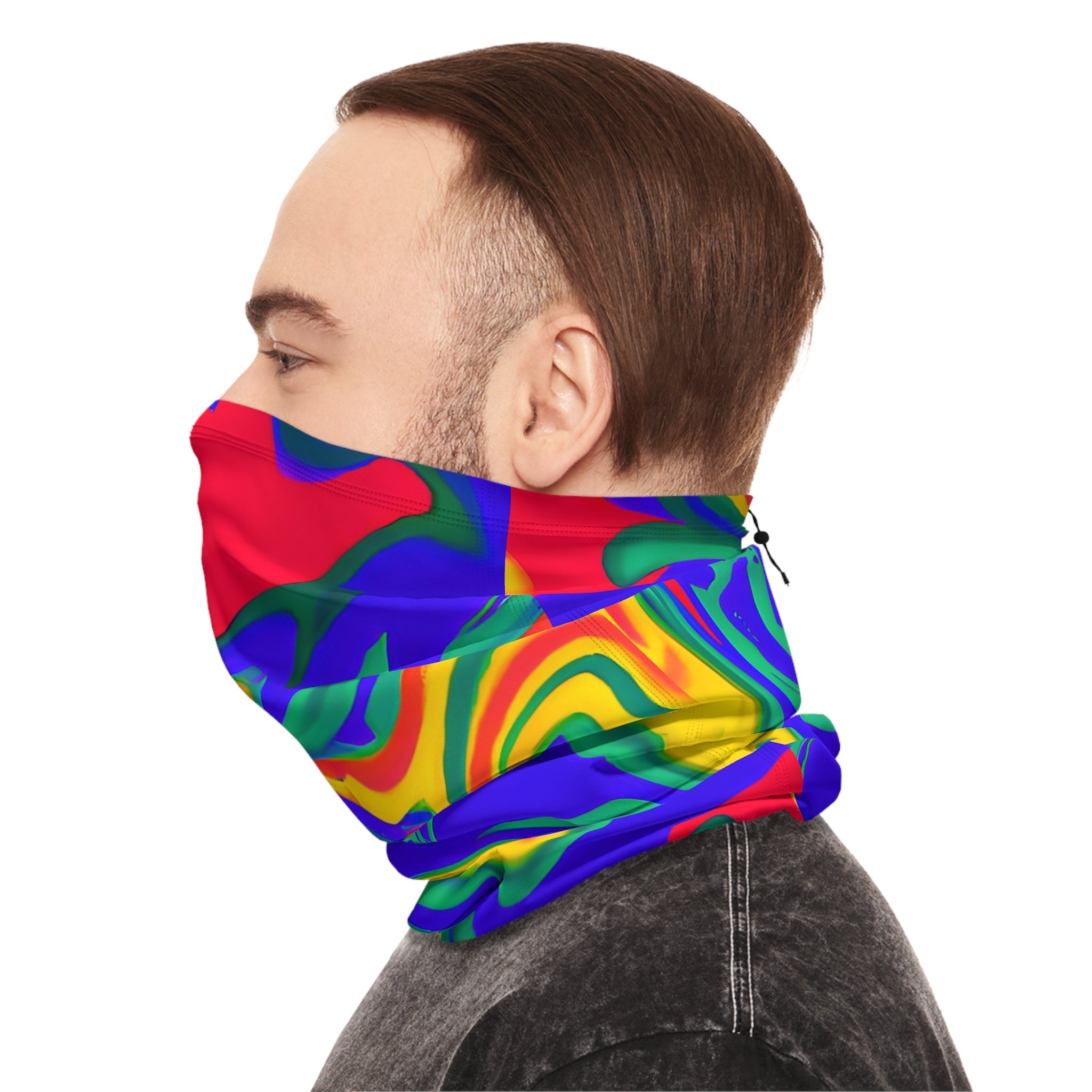 Gaiters - Electric Retro Fire Winter Neck Gaiter - Acid Daddy