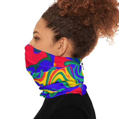 Gaiters - Electric Retro Fire Winter Neck Gaiter - Acid Daddy