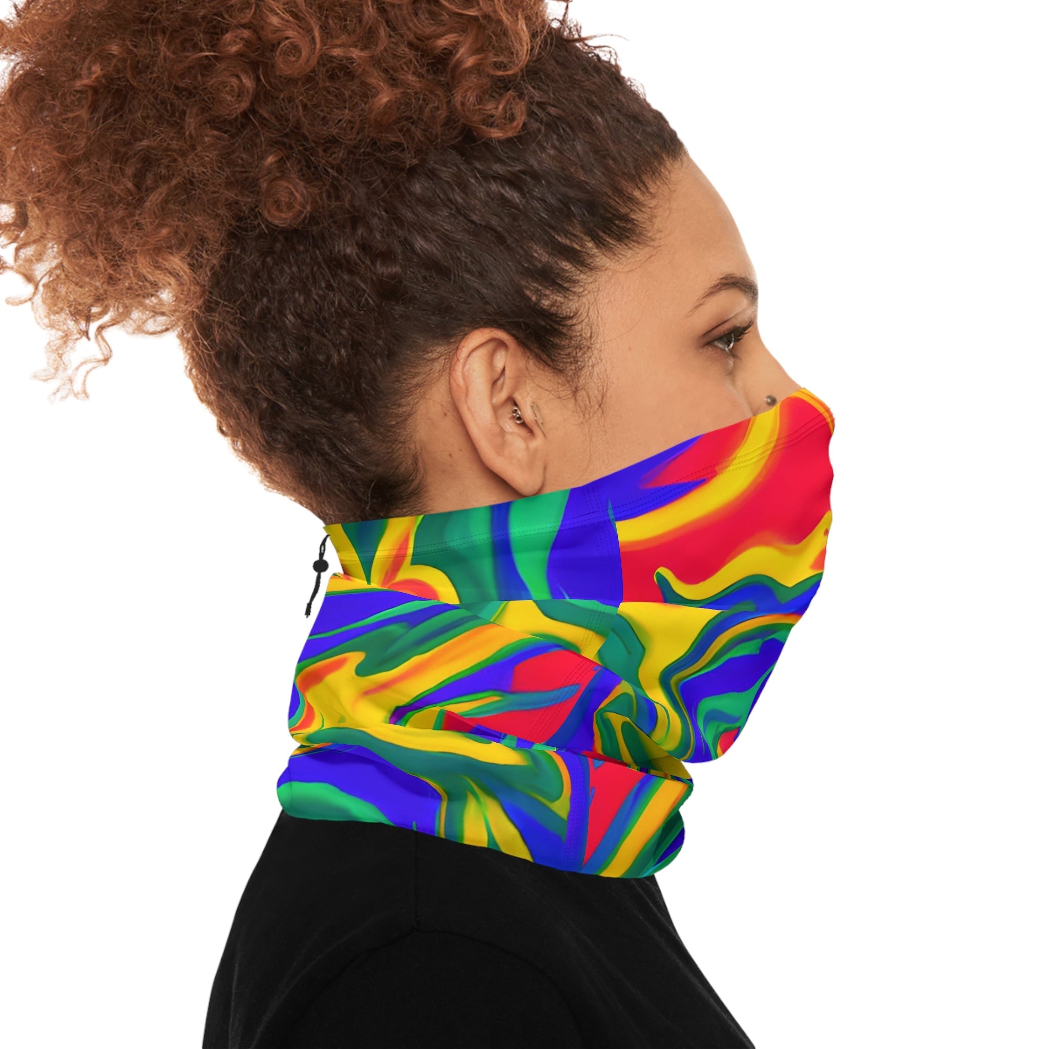 Gaiters - Electric Retro Fire Winter Neck Gaiter - Acid Daddy