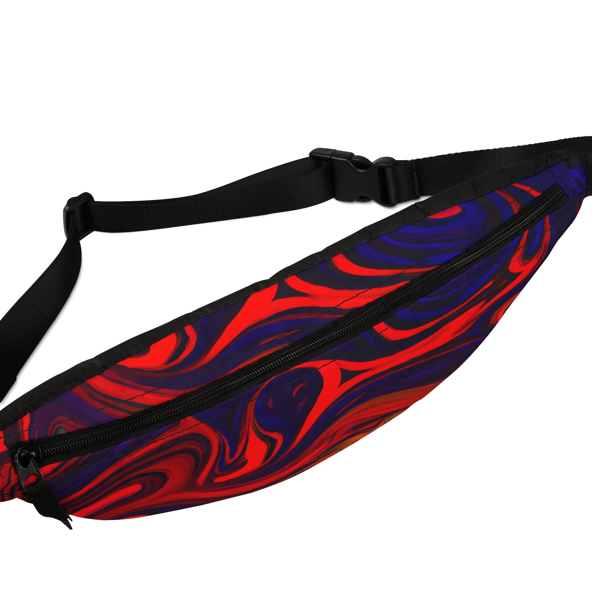 Fanny Packs - Enigmatic Red Rave Festival Fanny Pack (Medium) - Acid Daddy