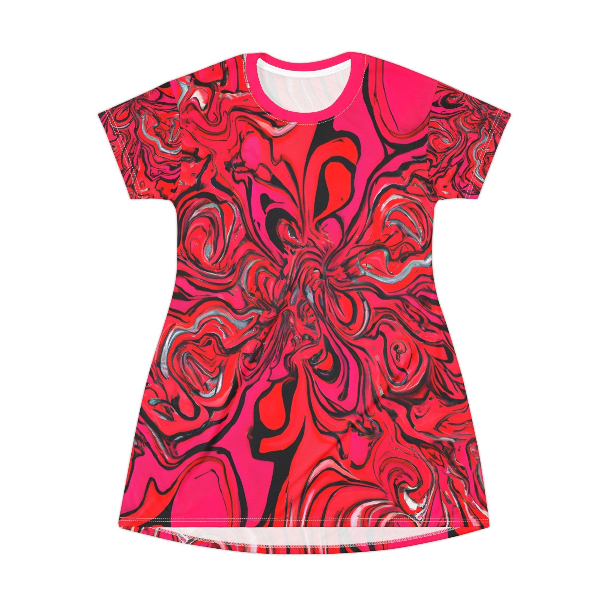 T - Shirt Dresses - Black Pink Trip T - Shirt Dress - Acid Daddy