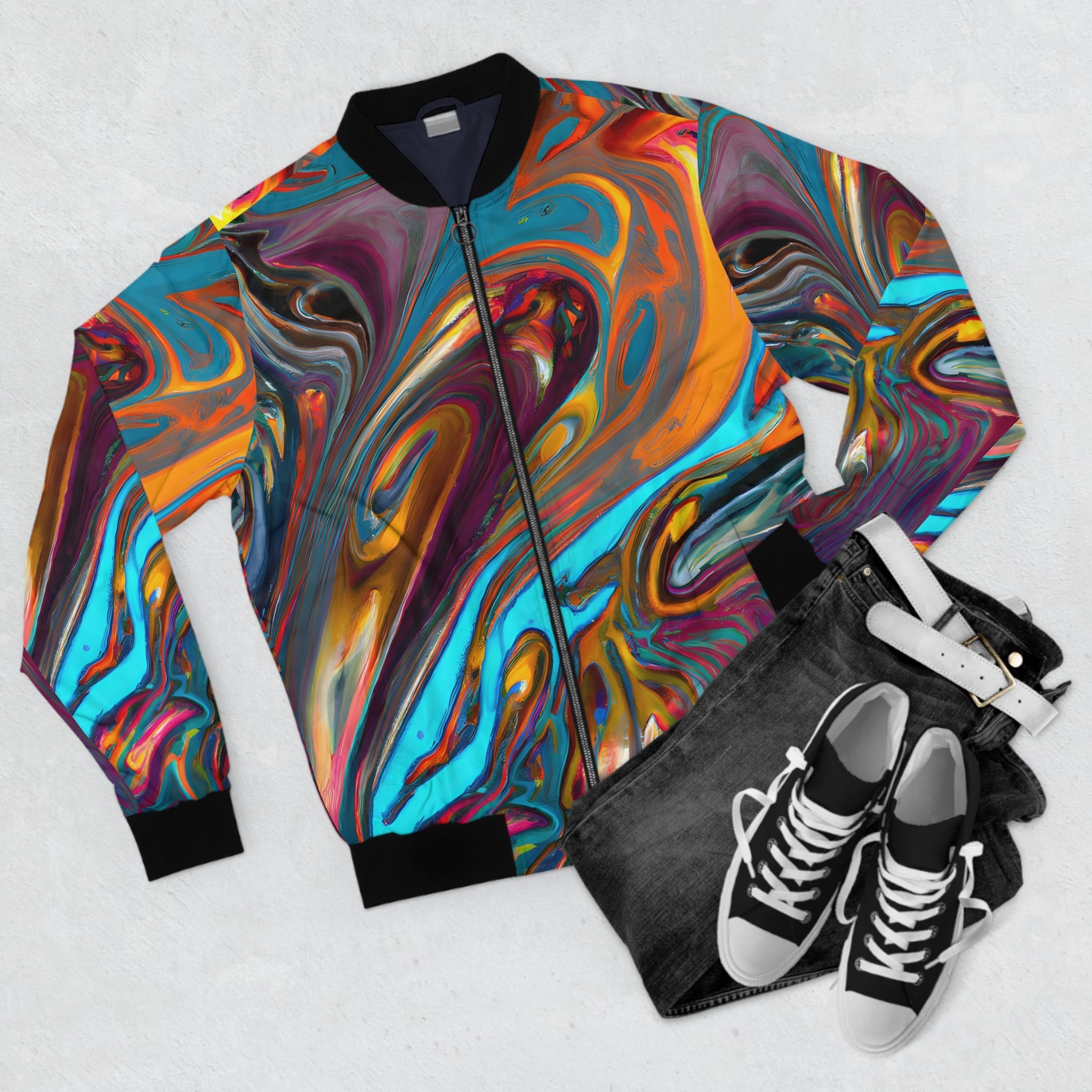 All Over Prints - Men's Canyon Flow Bomber Jacket - Acid Daddy