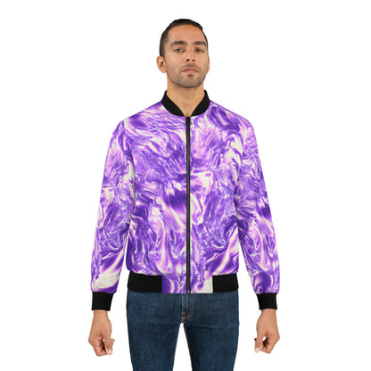 All Over Prints - Men's Vaporous Lavender Mist Bomber Jacket - Acid Daddy