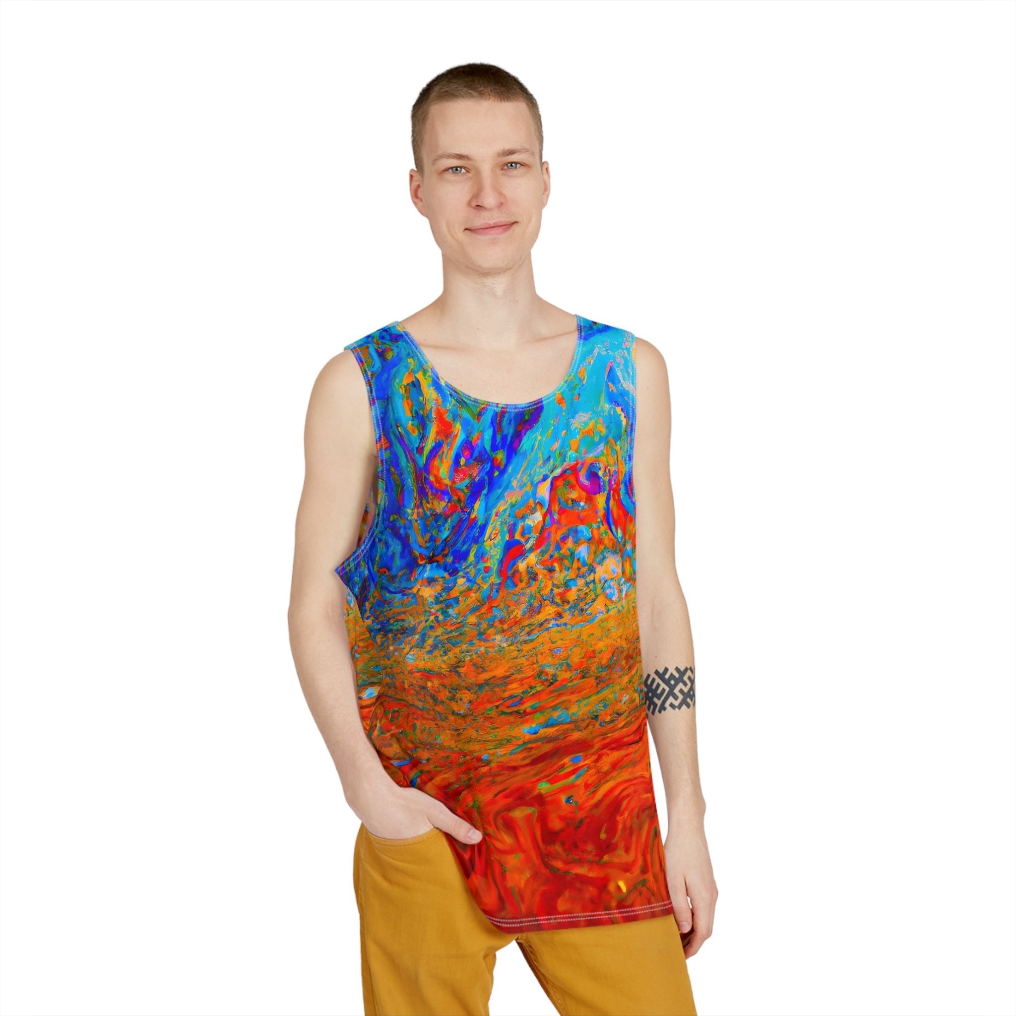 All Over Prints - Metamorphic Blue Tank Top - Acid Daddy