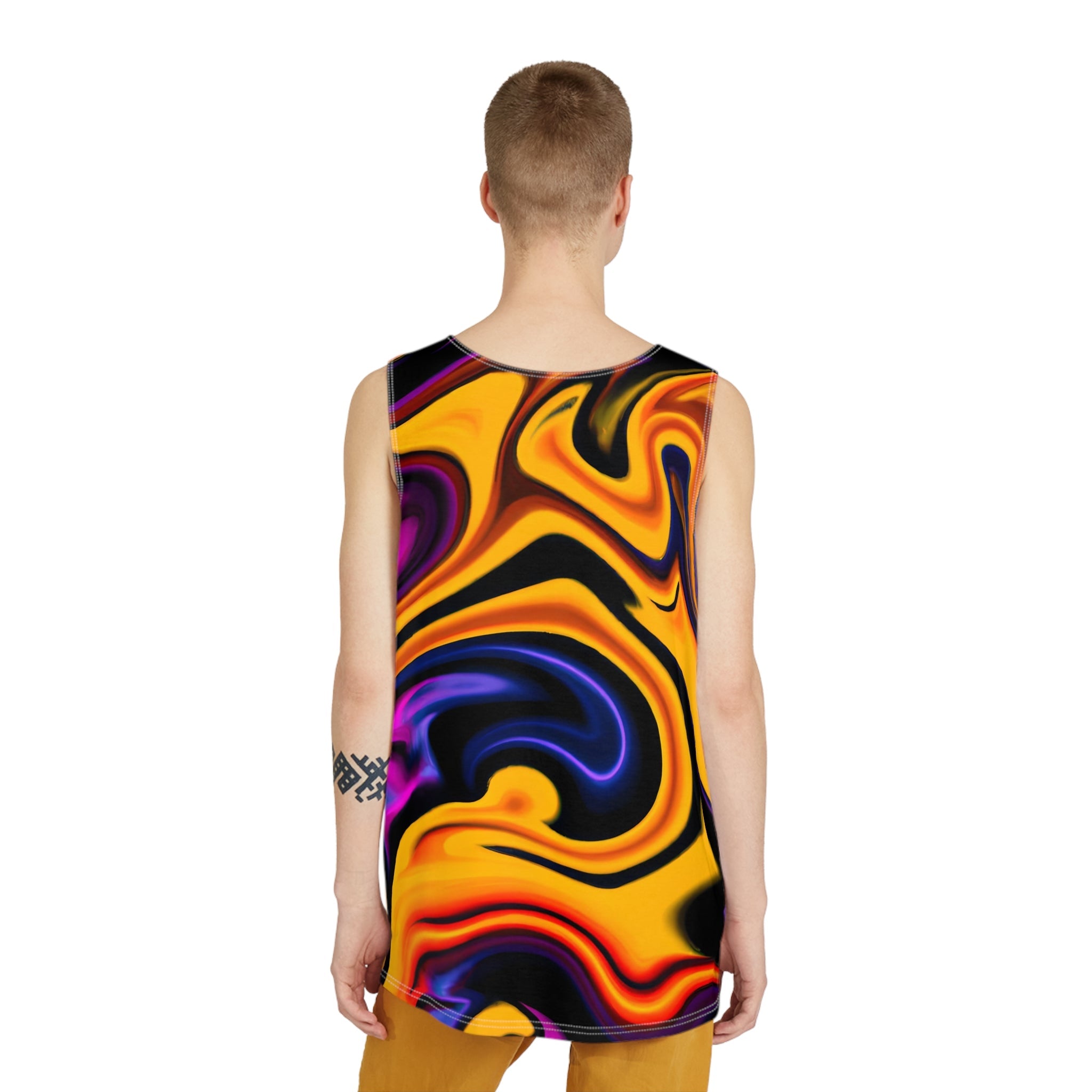 All Over Prints - Pulsating Orange Tank Top - Acid Daddy