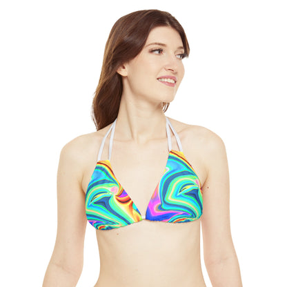 All Over Prints - Women's Aqua Dance Strappy Bikini - Acid Daddy