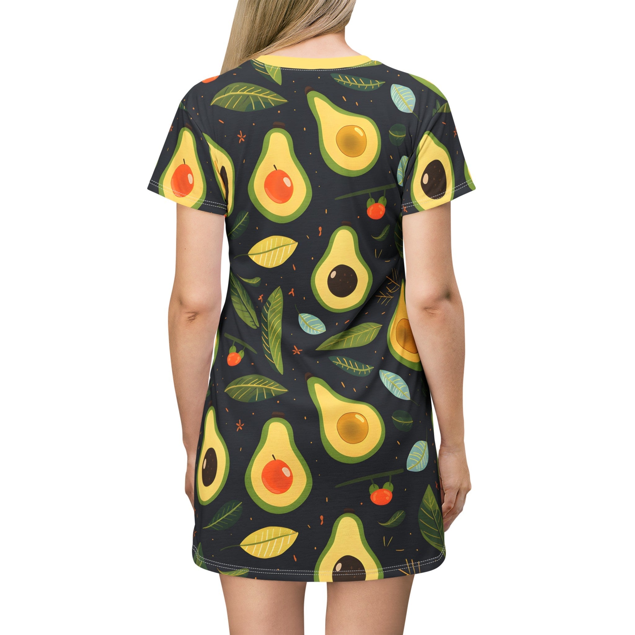 Festival Dresses - Avocado Extravaganza T - Shirt Dress - Acid Daddy