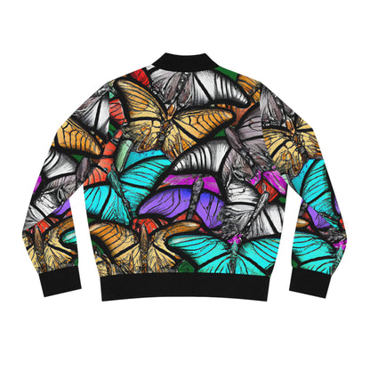 All Over Prints - Women's Butterfly Bliss Bomber Jacket - Acid Daddy