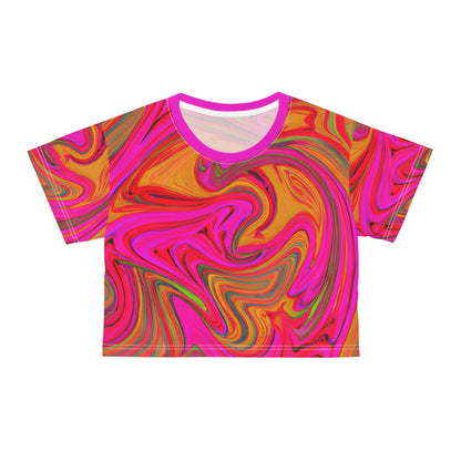 All Over Prints - Women's Chroma Crop Top Tee - Acid Daddy