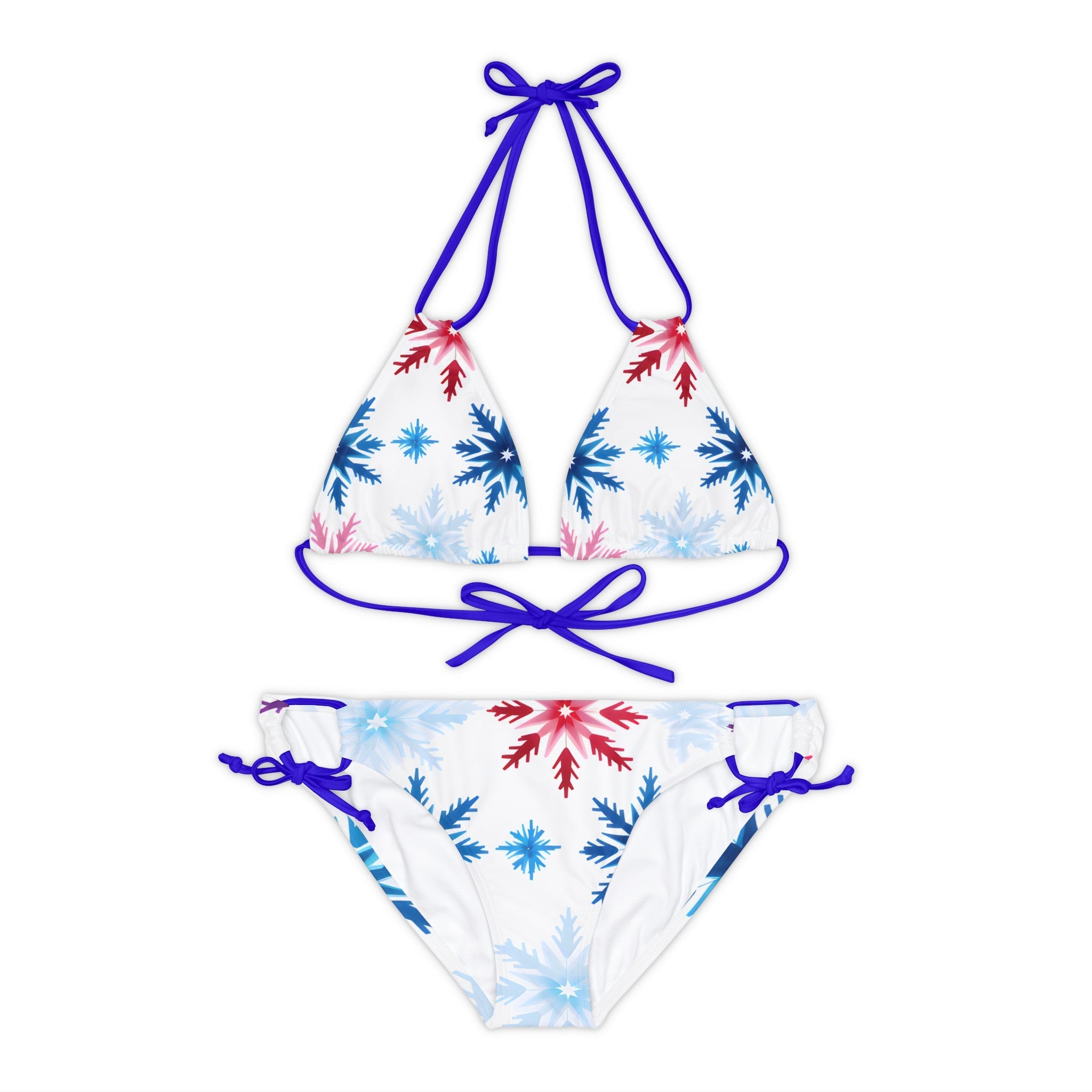 All Over Prints - Women's Colorado Snowflakes Strappy Bikini - Acid Daddy