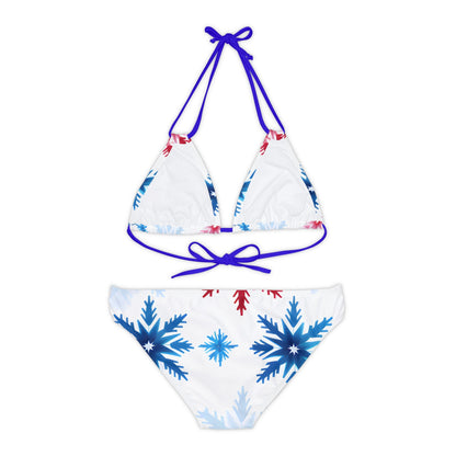 All Over Prints - Women's Colorado Snowflakes Strappy Bikini - Acid Daddy