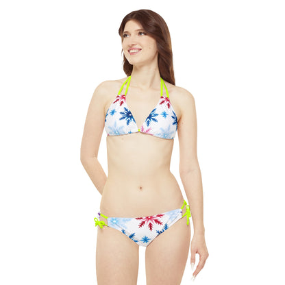 All Over Prints - Women's Colorado Snowflakes Strappy Bikini - Acid Daddy