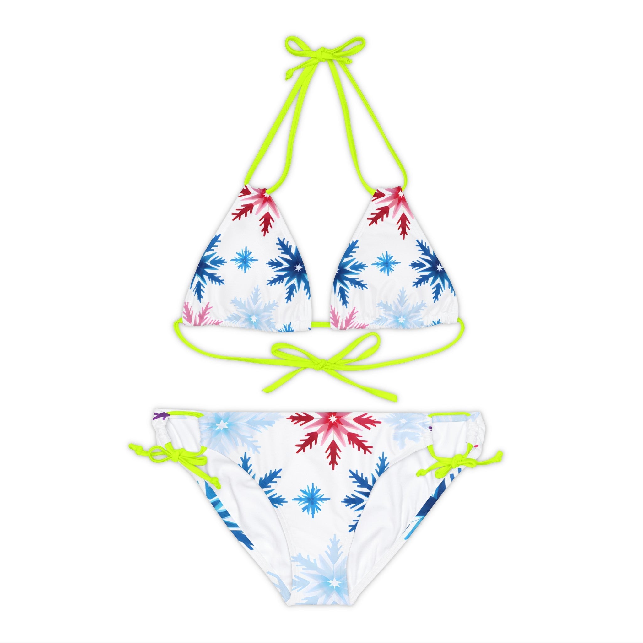 All Over Prints - Women's Colorado Snowflakes Strappy Bikini - Acid Daddy