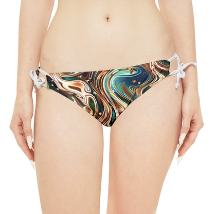 All Over Prints - Women's Emerald Sapphire Strappy Bikini - Acid Daddy