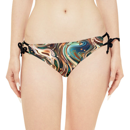 All Over Prints - Women's Emerald Sapphire Strappy Bikini - Acid Daddy