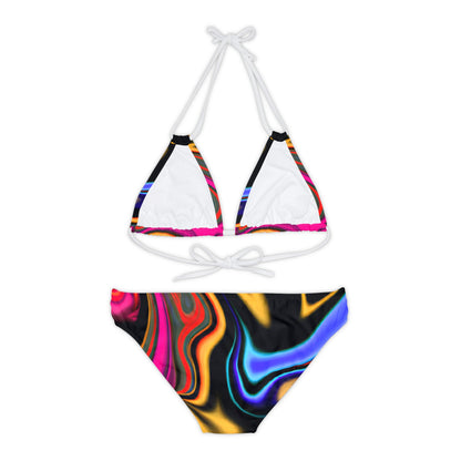 All Over Prints - Women's Entanglement Strappy Bikini - Acid Daddy