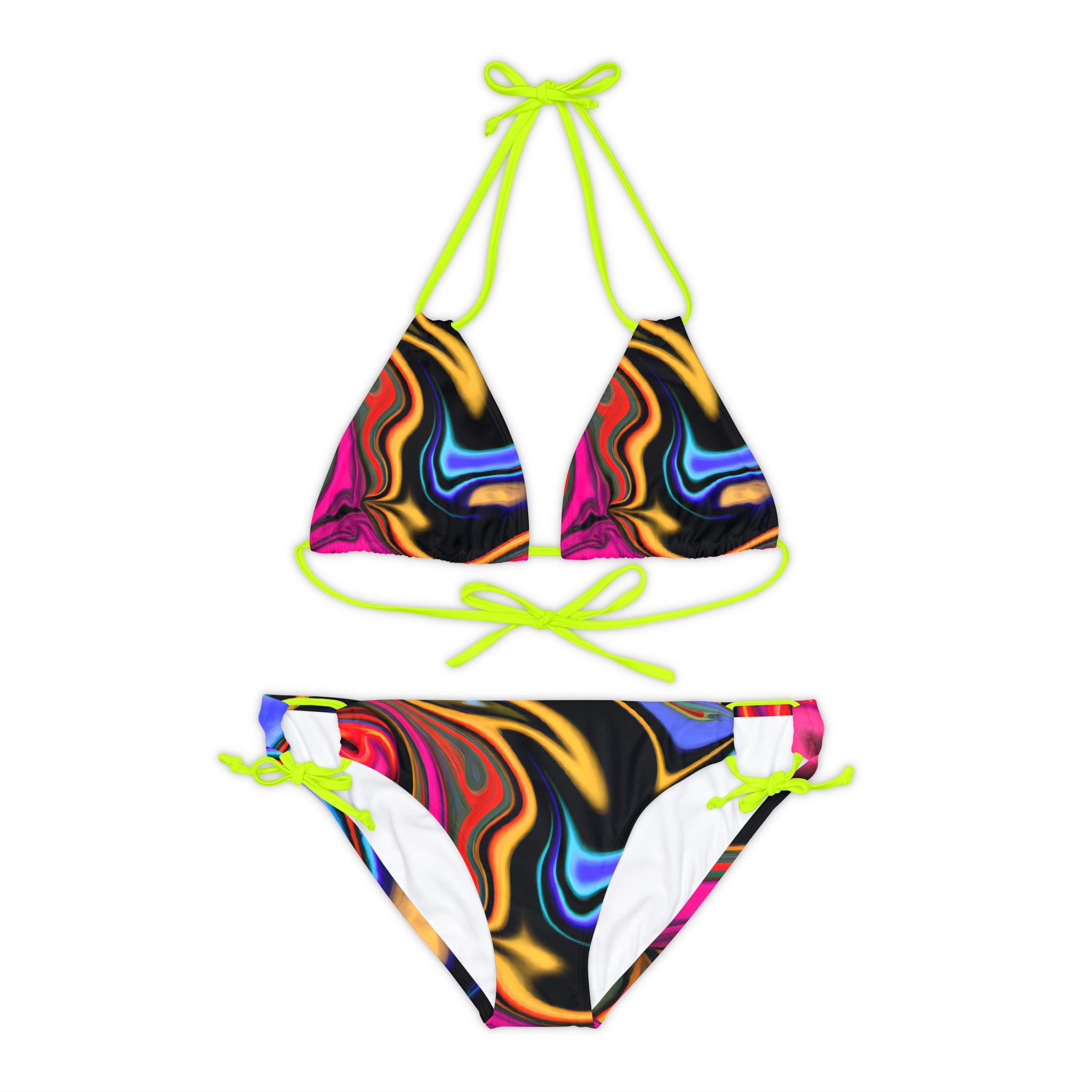 All Over Prints - Women's Entanglement Strappy Bikini - Acid Daddy