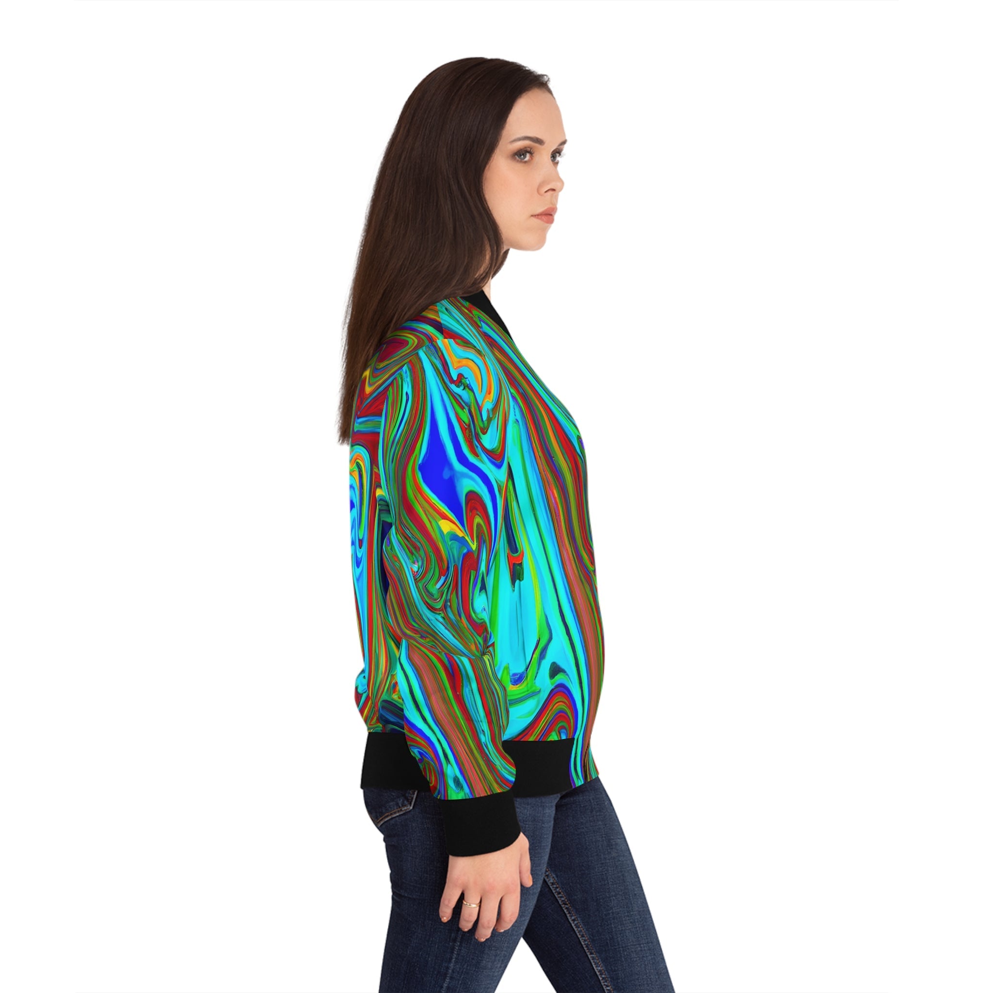 All Over Prints - Women's Euphoric Bomber Jacket - Acid Daddy