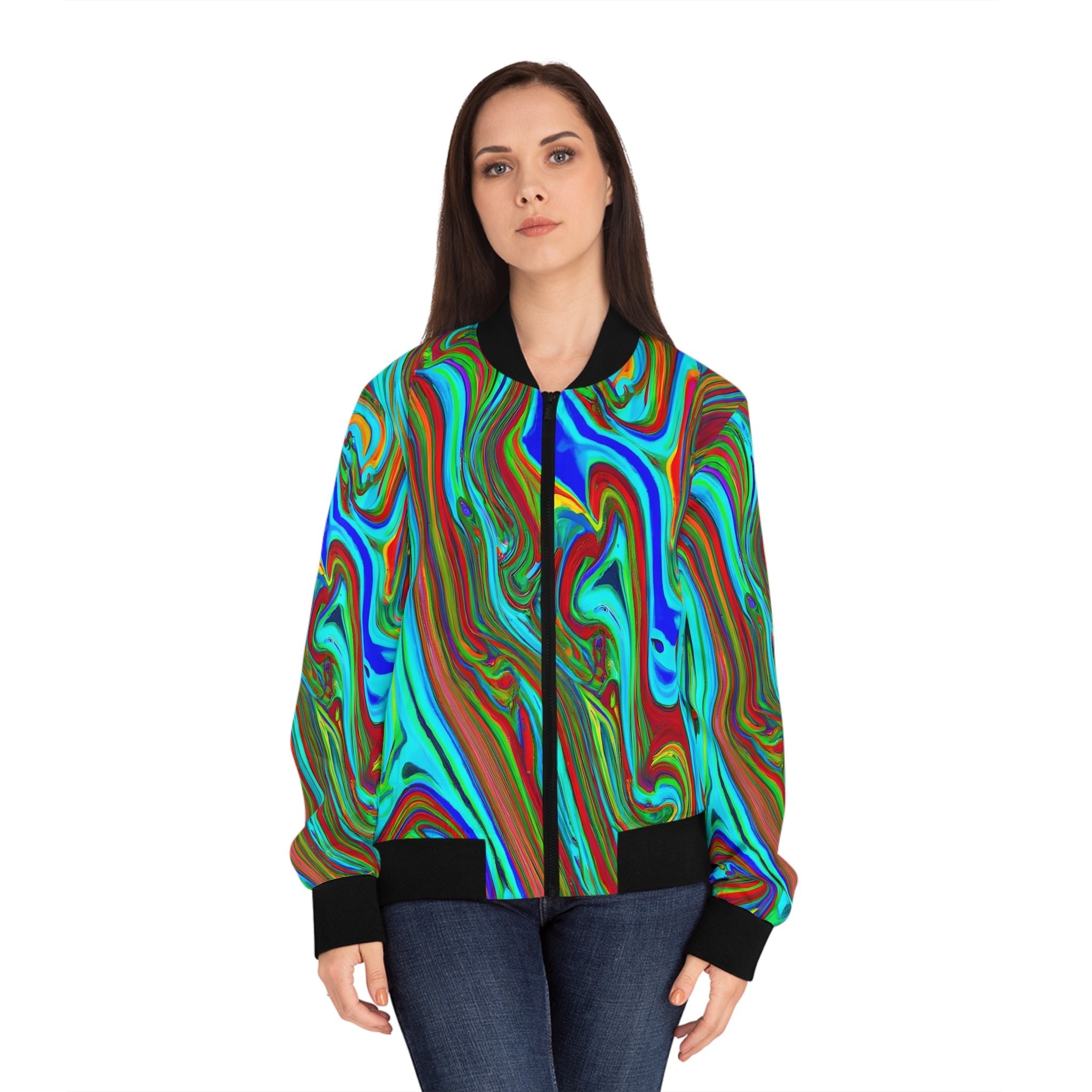 All Over Prints - Women's Euphoric Bomber Jacket - Acid Daddy