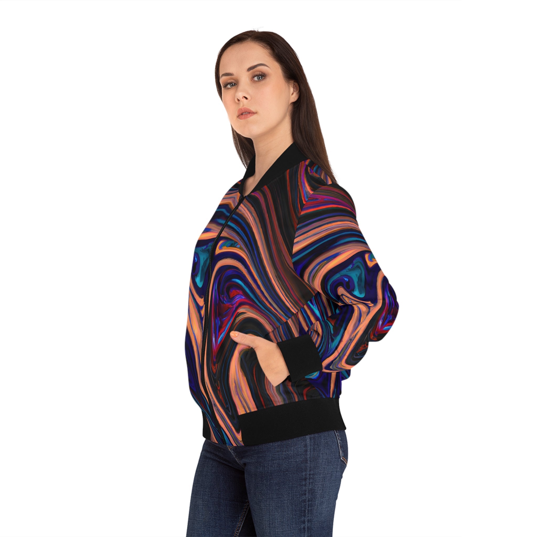 All Over Prints - Women's Flux Bomber Jacket - Acid Daddy