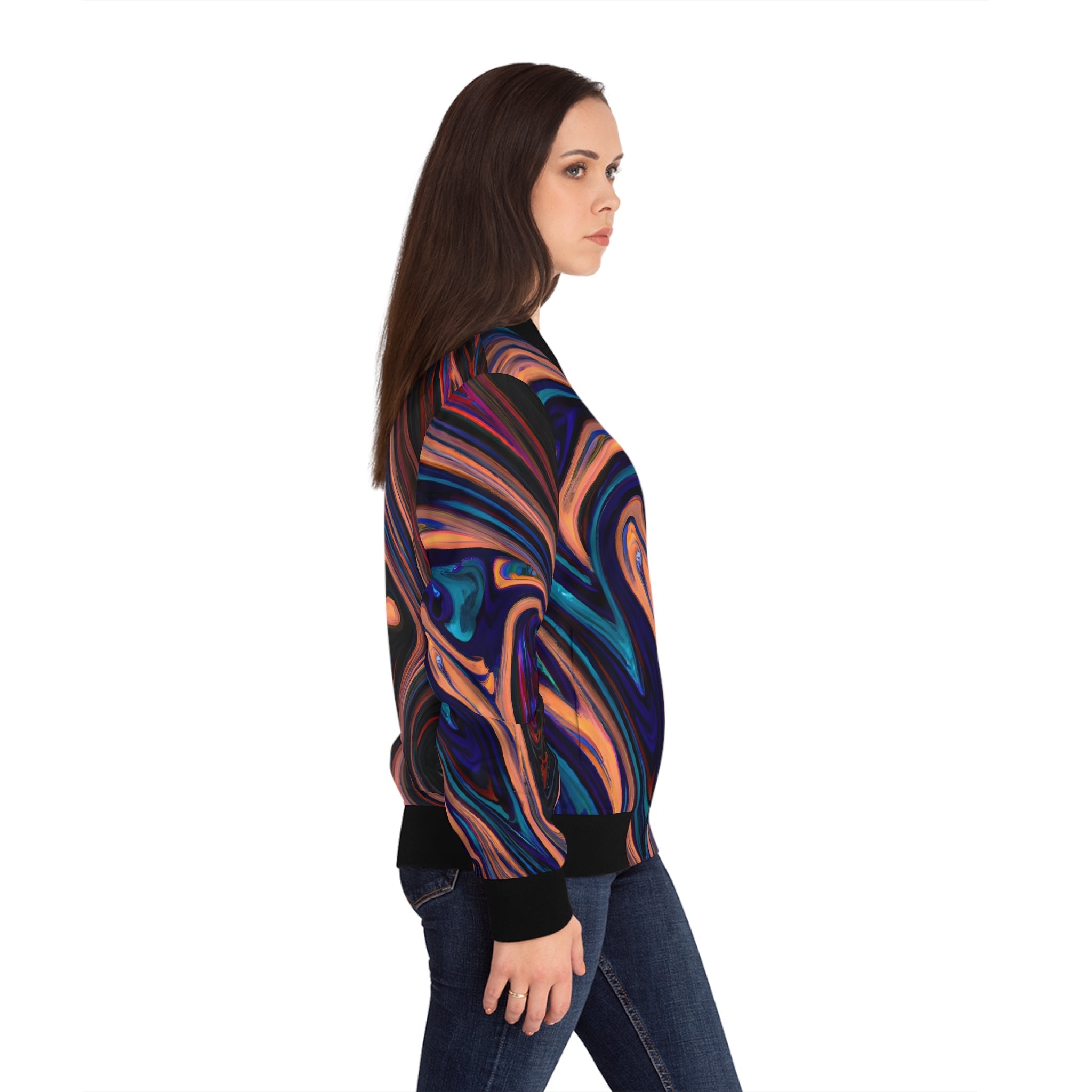 All Over Prints - Women's Flux Bomber Jacket - Acid Daddy