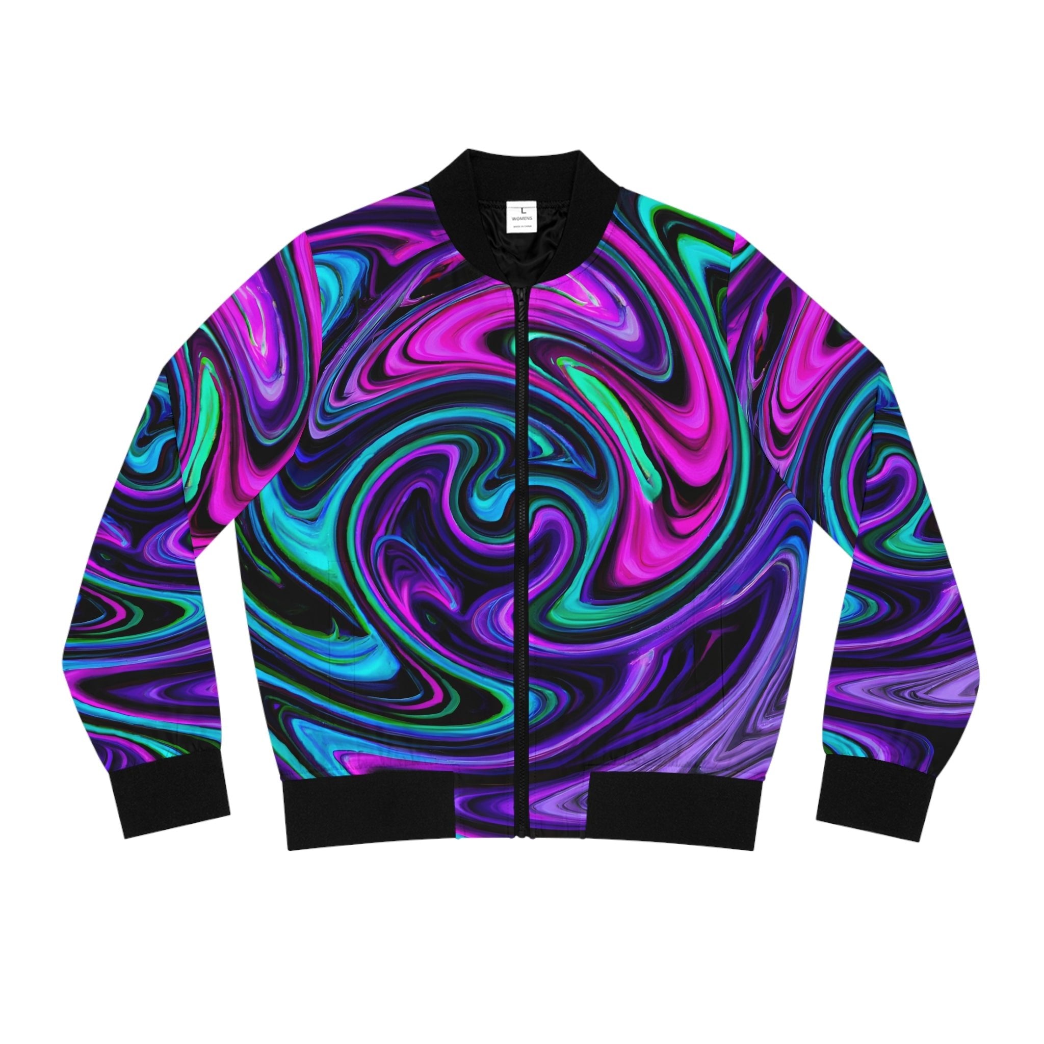 All Over Prints - Women's Glow Up Bomber Jacket - Acid Daddy