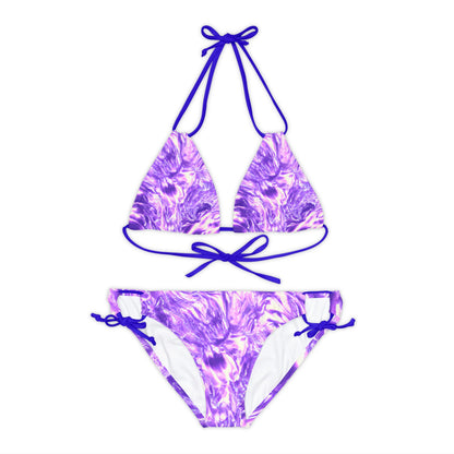 All Over Prints - Women's Lavender Mist Strappy Bikini - Acid Daddy