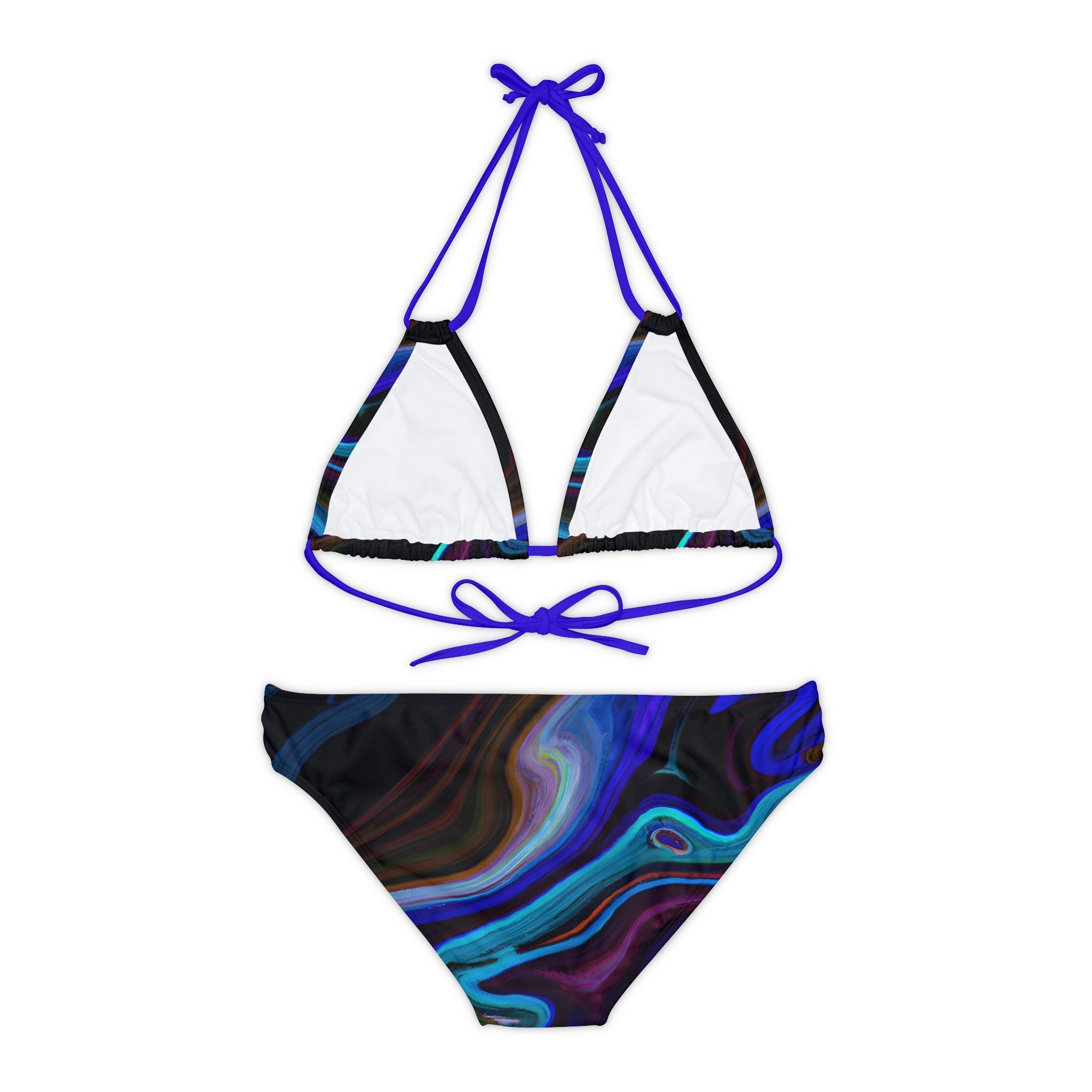 All Over Prints - Women's Midnight Aura Strappy Bikini Set - Acid Daddy