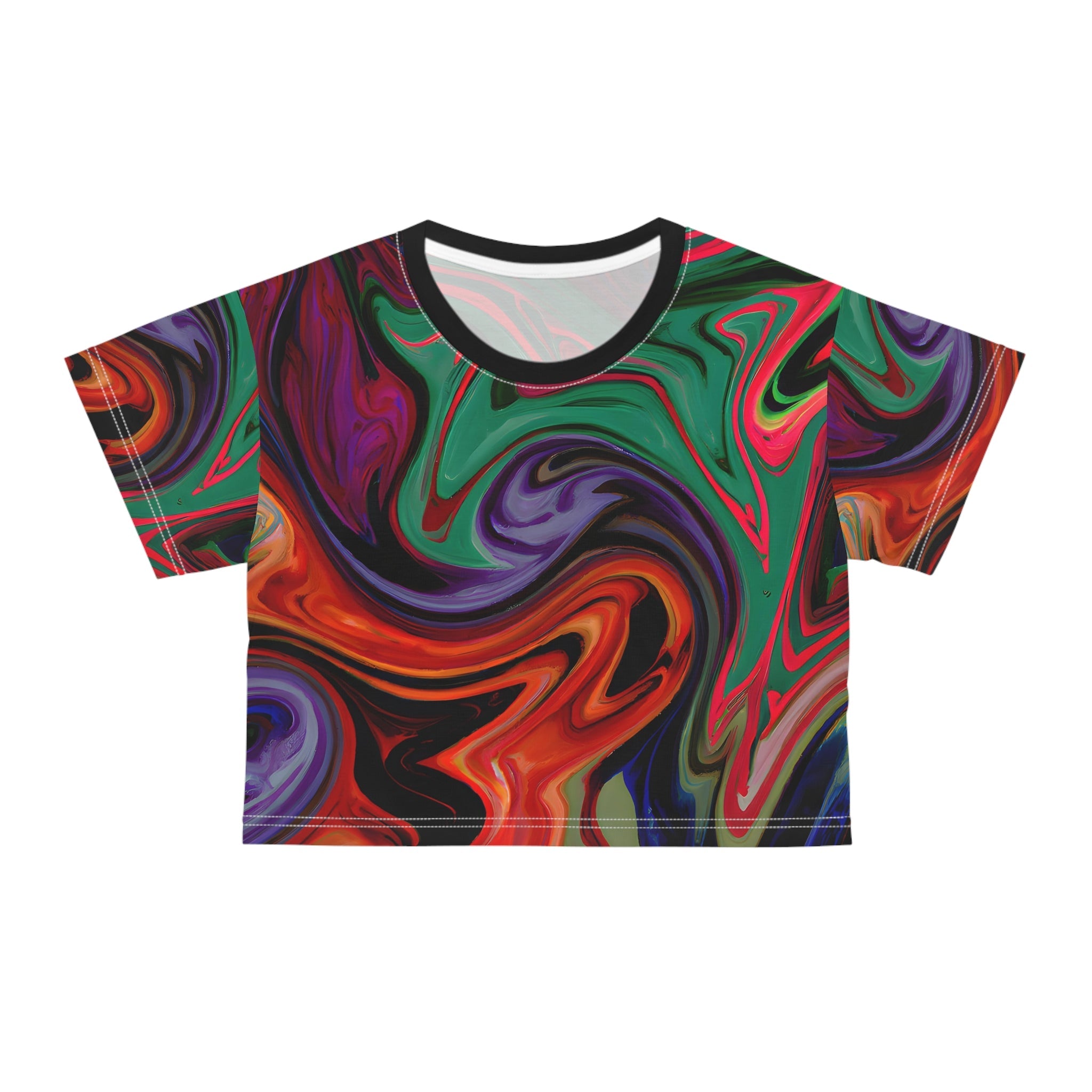 All Over Prints - Women's Mirage Crop Top Tee - Acid Daddy