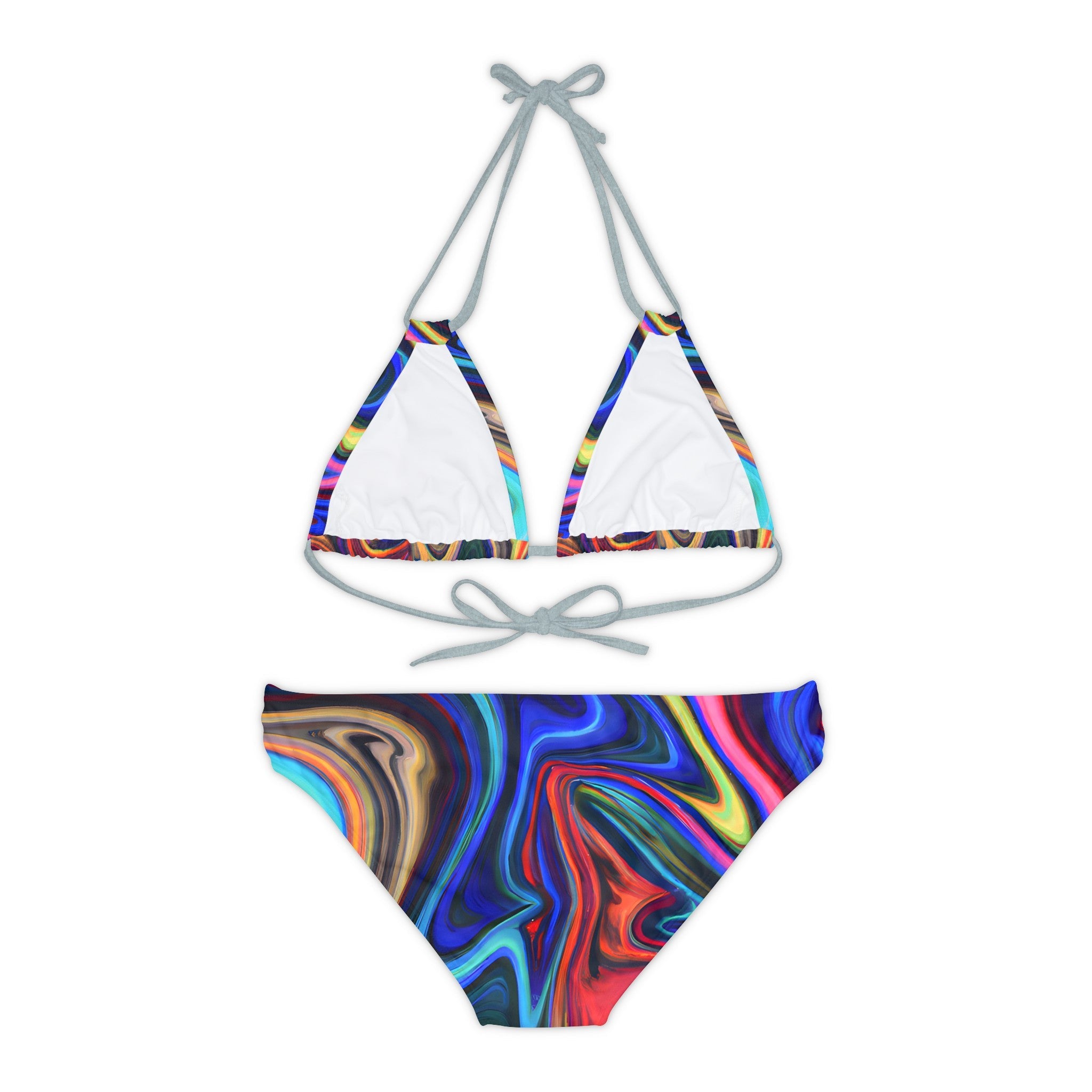 All Over Prints - Women's Opulent Splash Chic Strappy Bikini - Acid Daddy