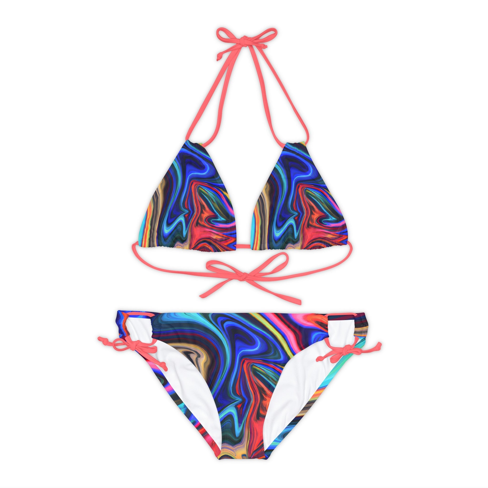 All Over Prints - Women's Opulent Splash Chic Strappy Bikini - Acid Daddy