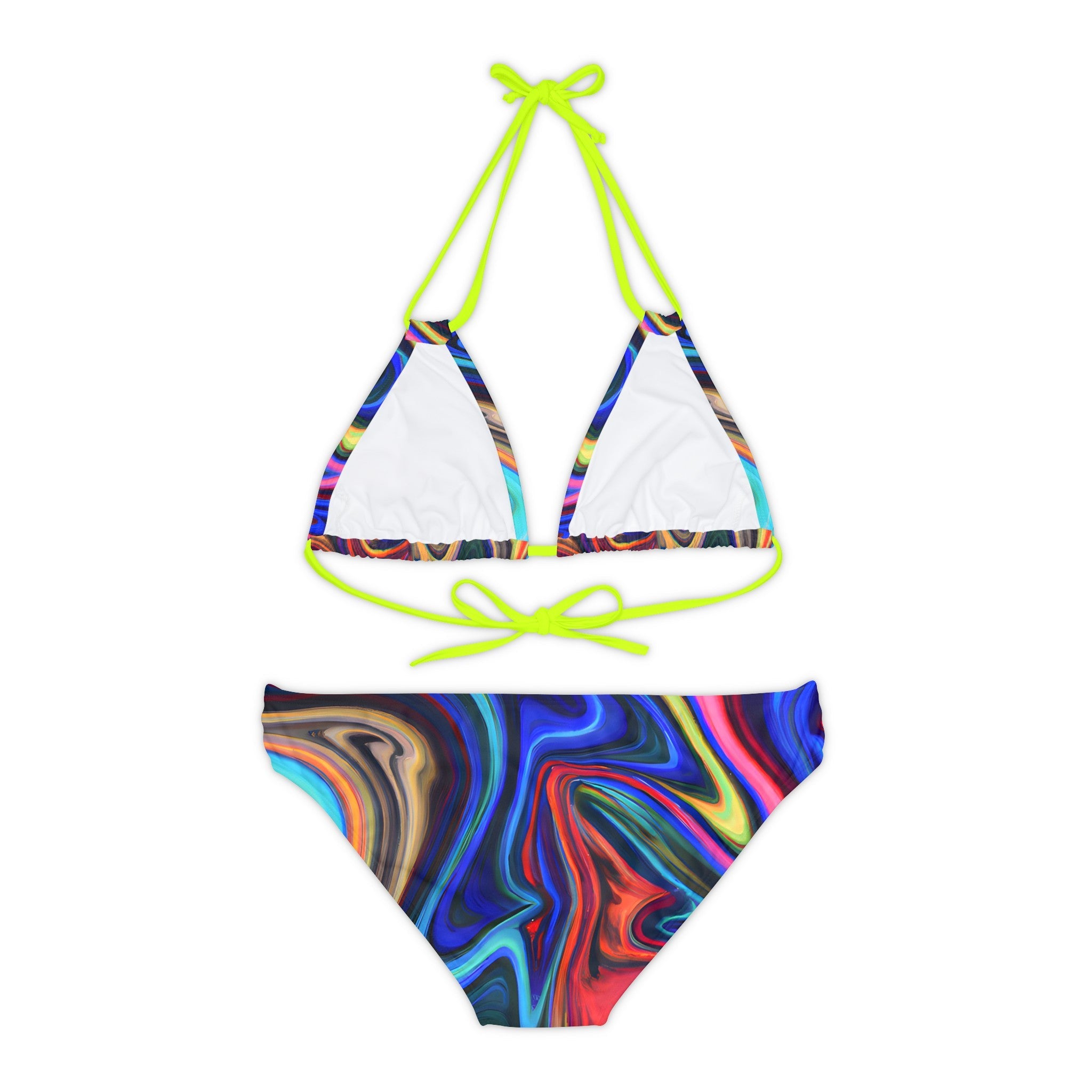 All Over Prints - Women's Opulent Splash Chic Strappy Bikini - Acid Daddy