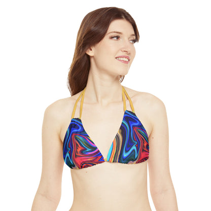 All Over Prints - Women's Opulent Splash Chic Strappy Bikini - Acid Daddy