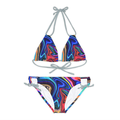 All Over Prints - Women's Opulent Splash Chic Strappy Bikini - Acid Daddy