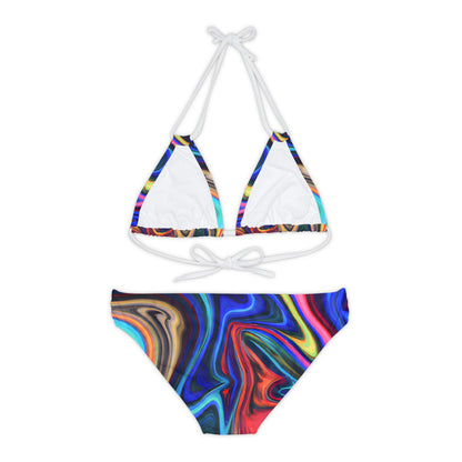 All Over Prints - Women's Opulent Splash Chic Strappy Bikini - Acid Daddy