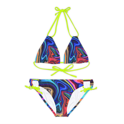 All Over Prints - Women's Opulent Splash Chic Strappy Bikini - Acid Daddy