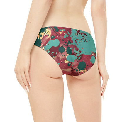 All Over Prints - Women's Peacock Splash Strappy Bikini - Acid Daddy