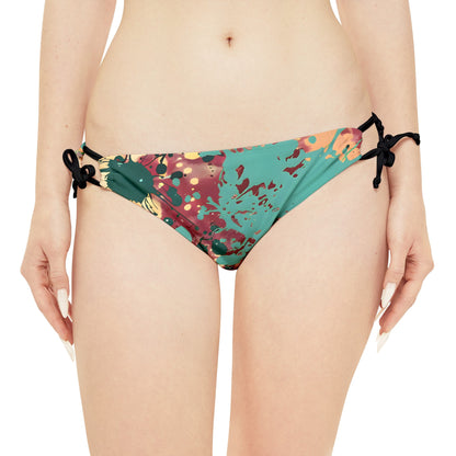 All Over Prints - Women's Peacock Splash Strappy Bikini - Acid Daddy