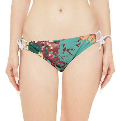 All Over Prints - Women's Peacock Splash Strappy Bikini - Acid Daddy