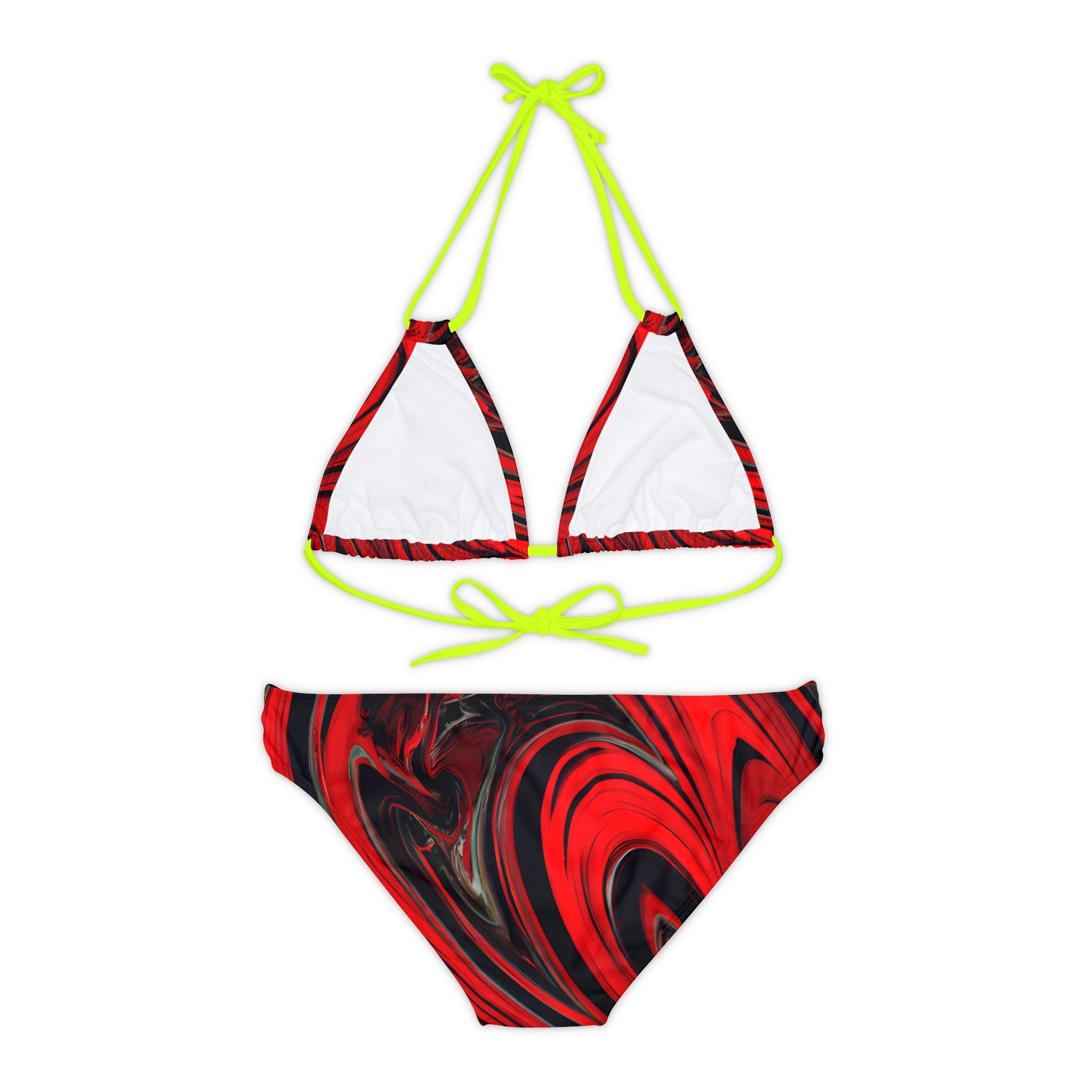 All Over Prints - Women's Raging Heart Stylish Strappy Bikini - Acid Daddy