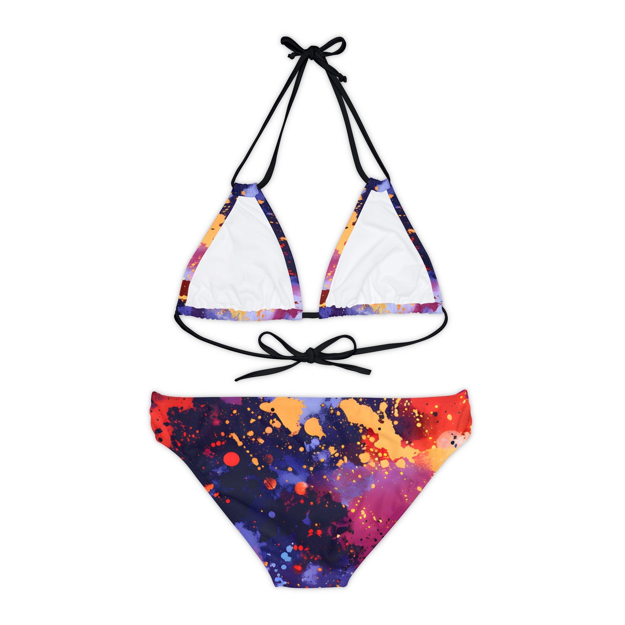 All Over Prints - Women's Tomato Splash Art Strappy Bikini - Acid Daddy