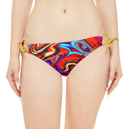 All Over Prints - Women's Trippy Swirls Strappy Bikini - Acid Daddy