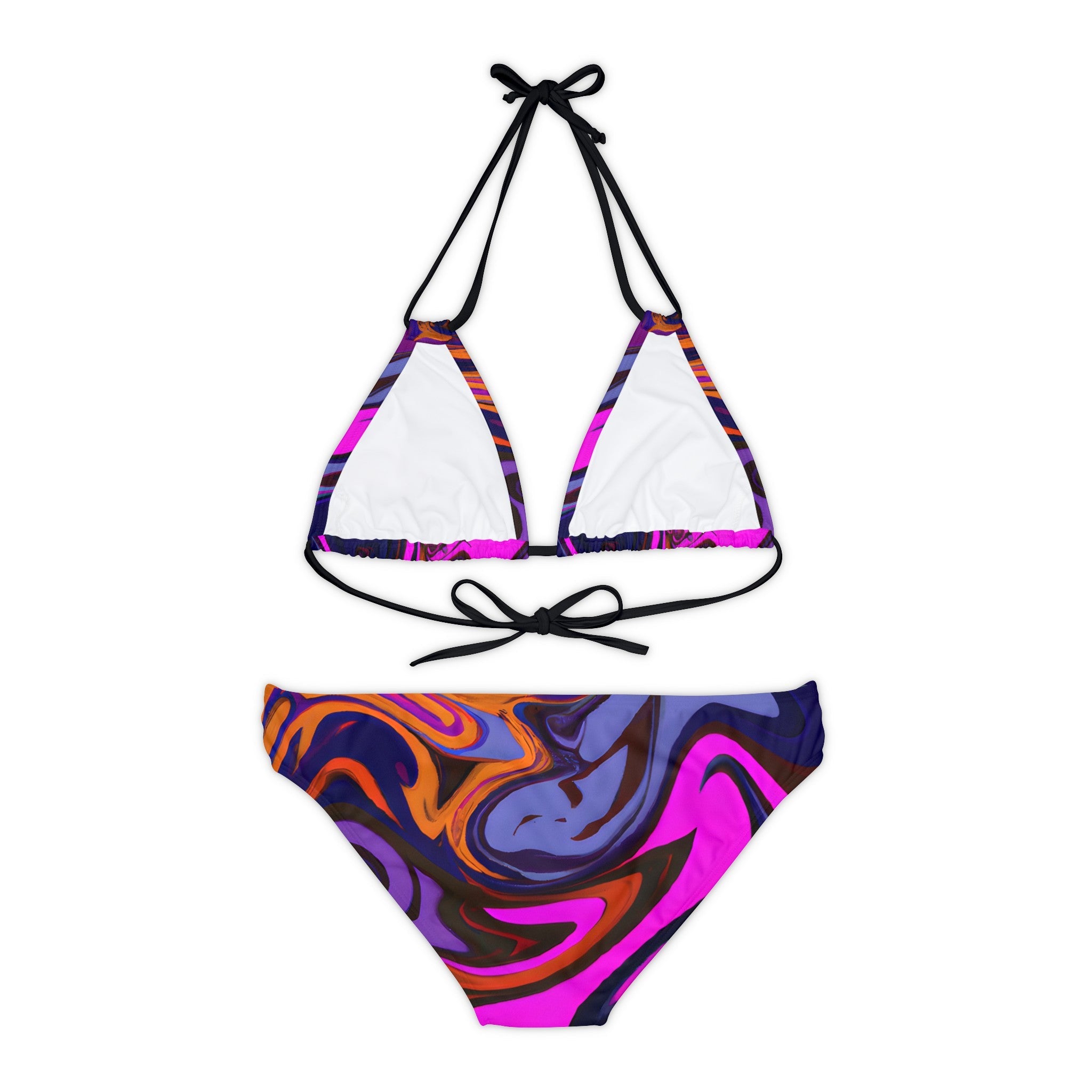 All Over Prints - Women's Vivid Visceral Strappy Bikini - Acid Daddy