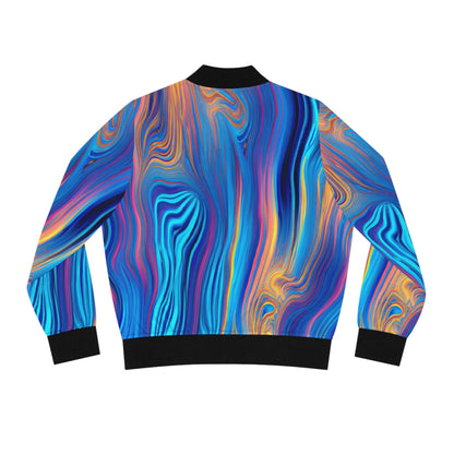 All Over Prints - Women's Wavy Bomber Jacket - Acid Daddy