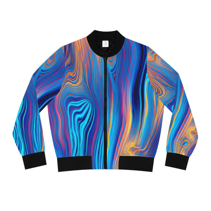 All Over Prints - Women's Wavy Bomber Jacket - Acid Daddy