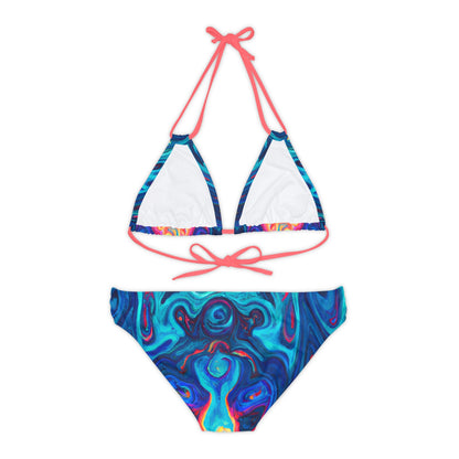 All Over Prints - Women's Whisper Flame Strappy Bikini - Acid Daddy